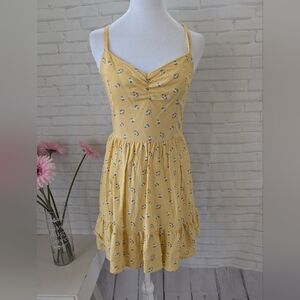 Hollister Yellow Floral Mini Dress